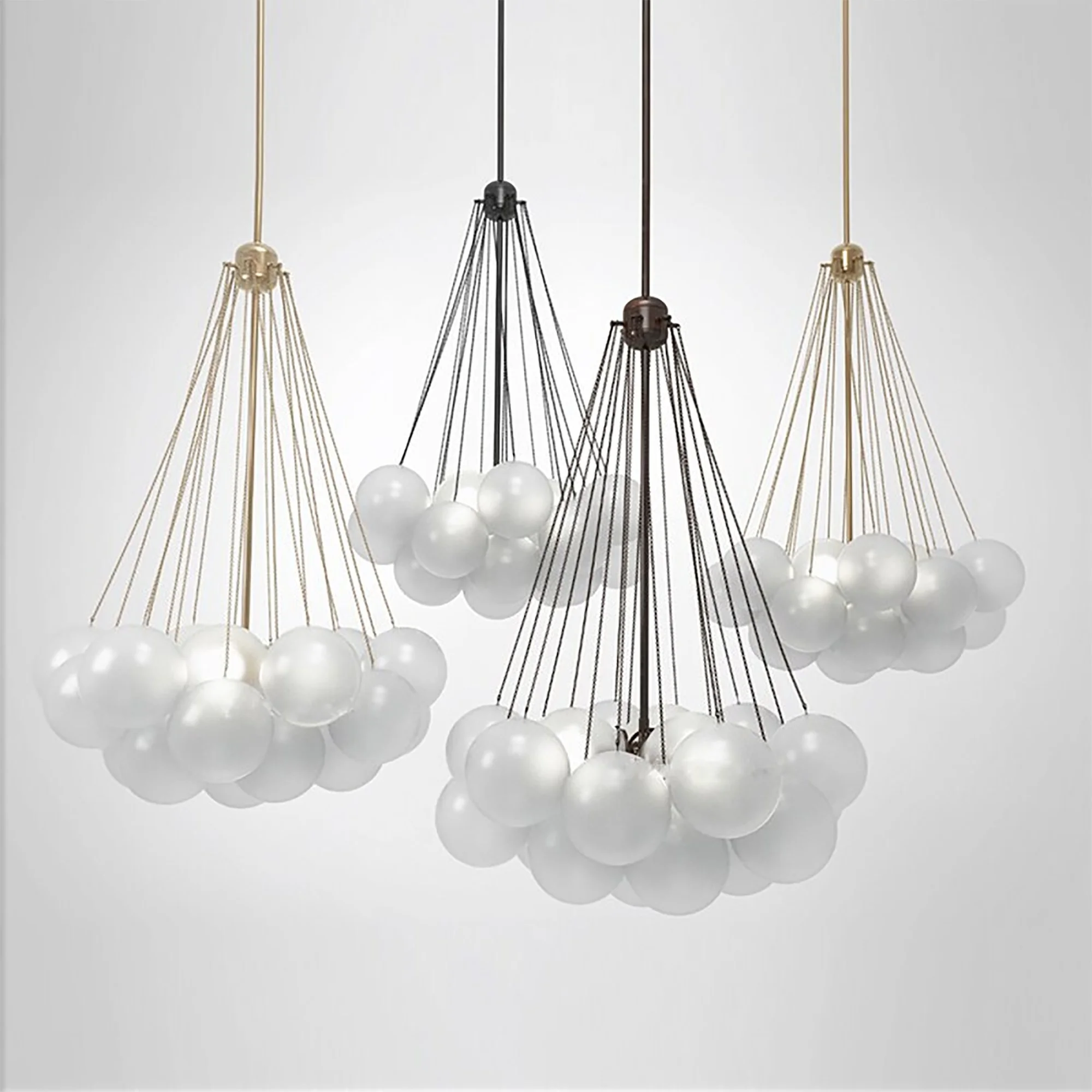 Frosted Glass Balloons Chandelier - Image 11