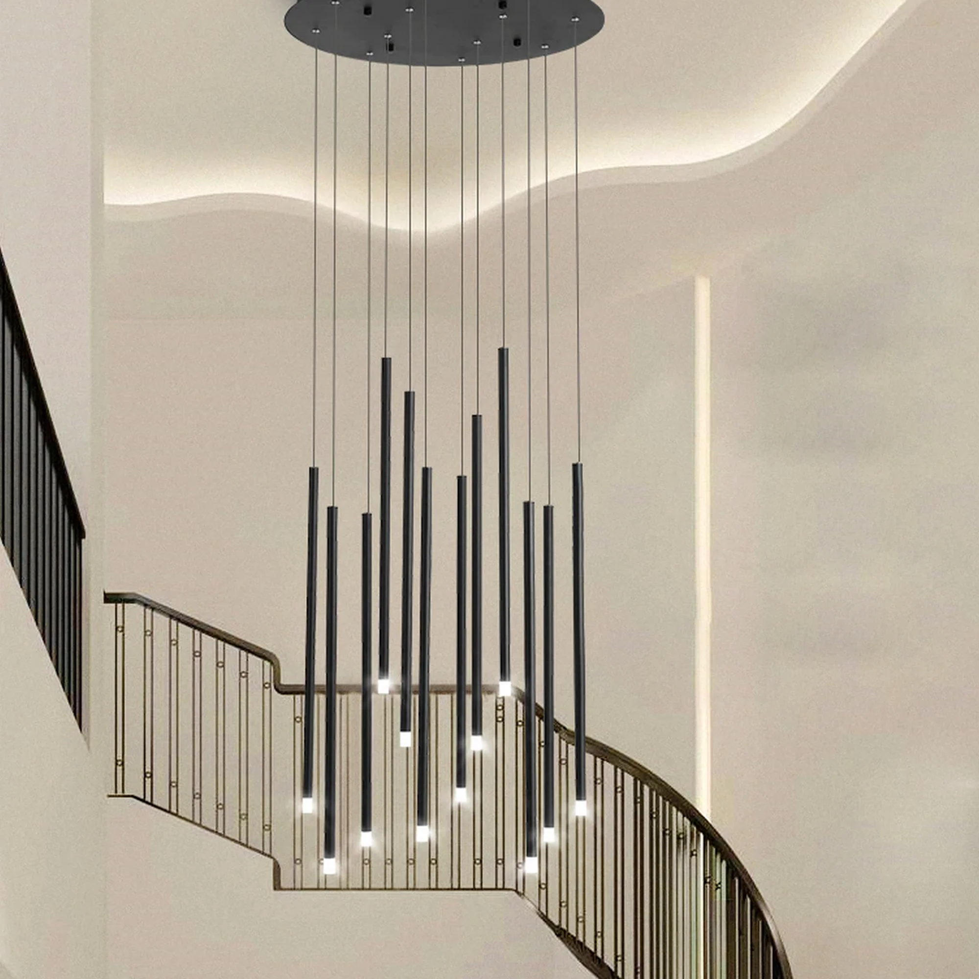 Minimalist Design Staircase Chandelier - Image 8