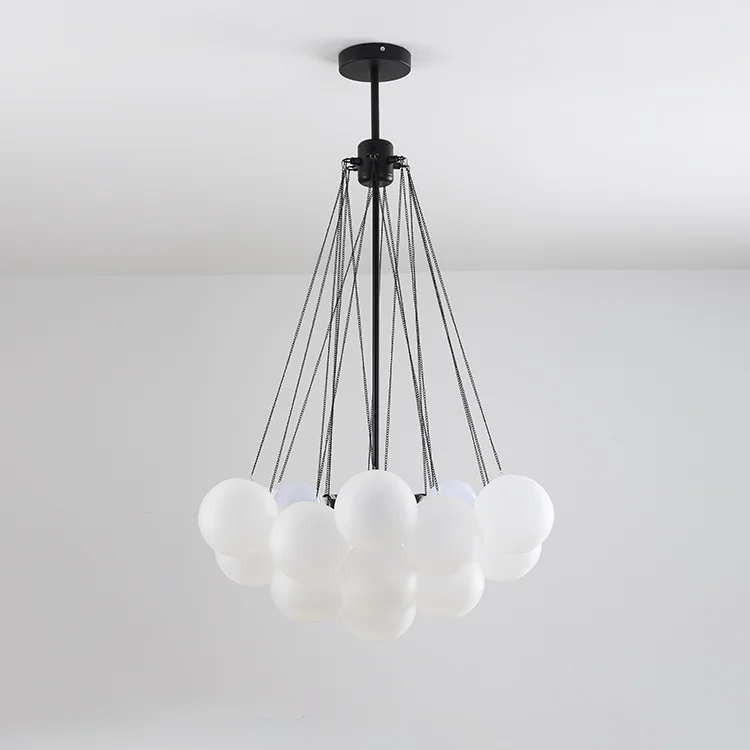 Frosted Glass Balloons Chandelier - Image 14