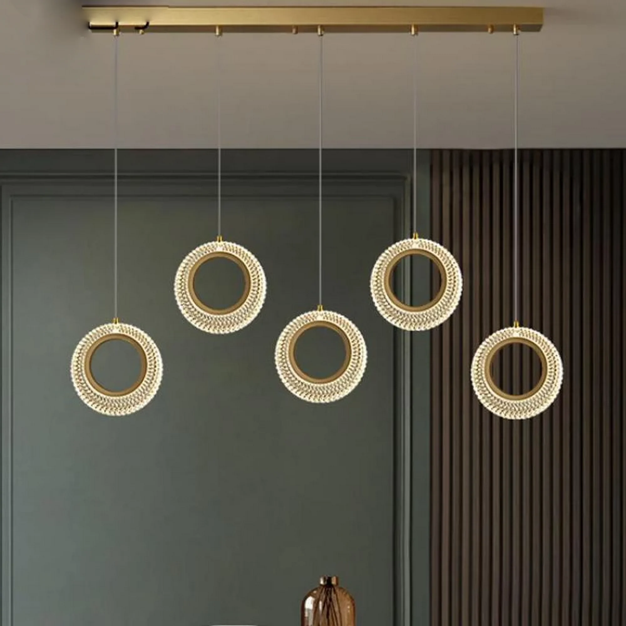 Gold Ring Design Hanging Light - Image 2