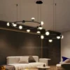 Modern Black Rings Chandelier - Thumbnail Image 2