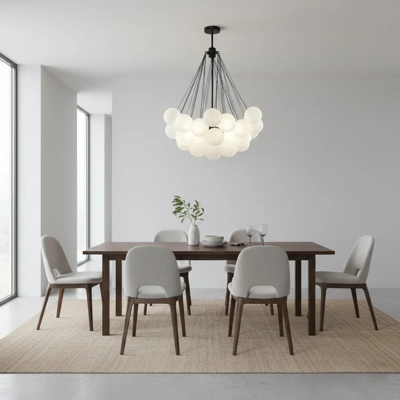 Frosted Glass Balloons Chandelier - Image 4