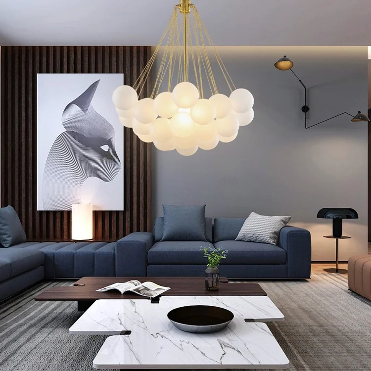 Frosted Glass Balloons Chandelier - Image 2