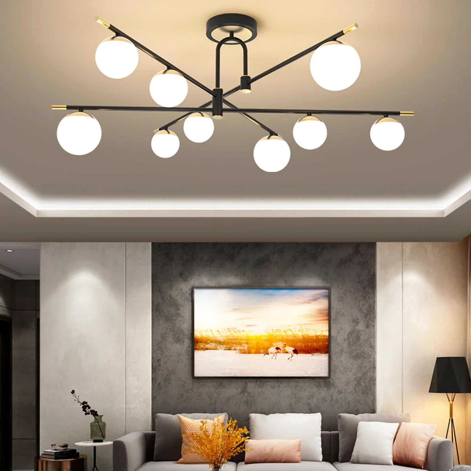 Modern Style Acrylic Arm Chandelier - Image 4