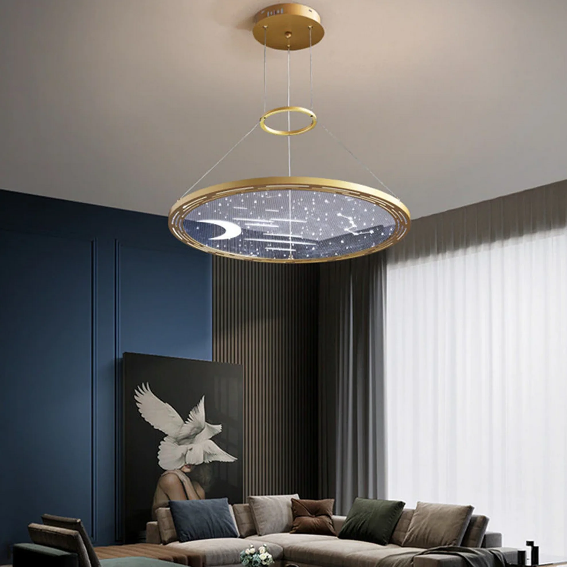 Luxury Acrylic Ring LED Chandelier - Image 2