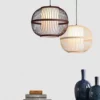 Round Bamboo Pendant Light - Thumbnail Image 8
