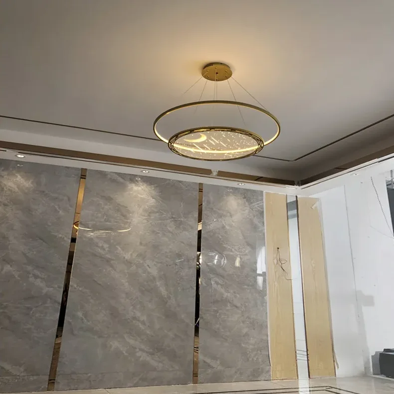 Luxury Acrylic Ring LED Chandelier - Image 9