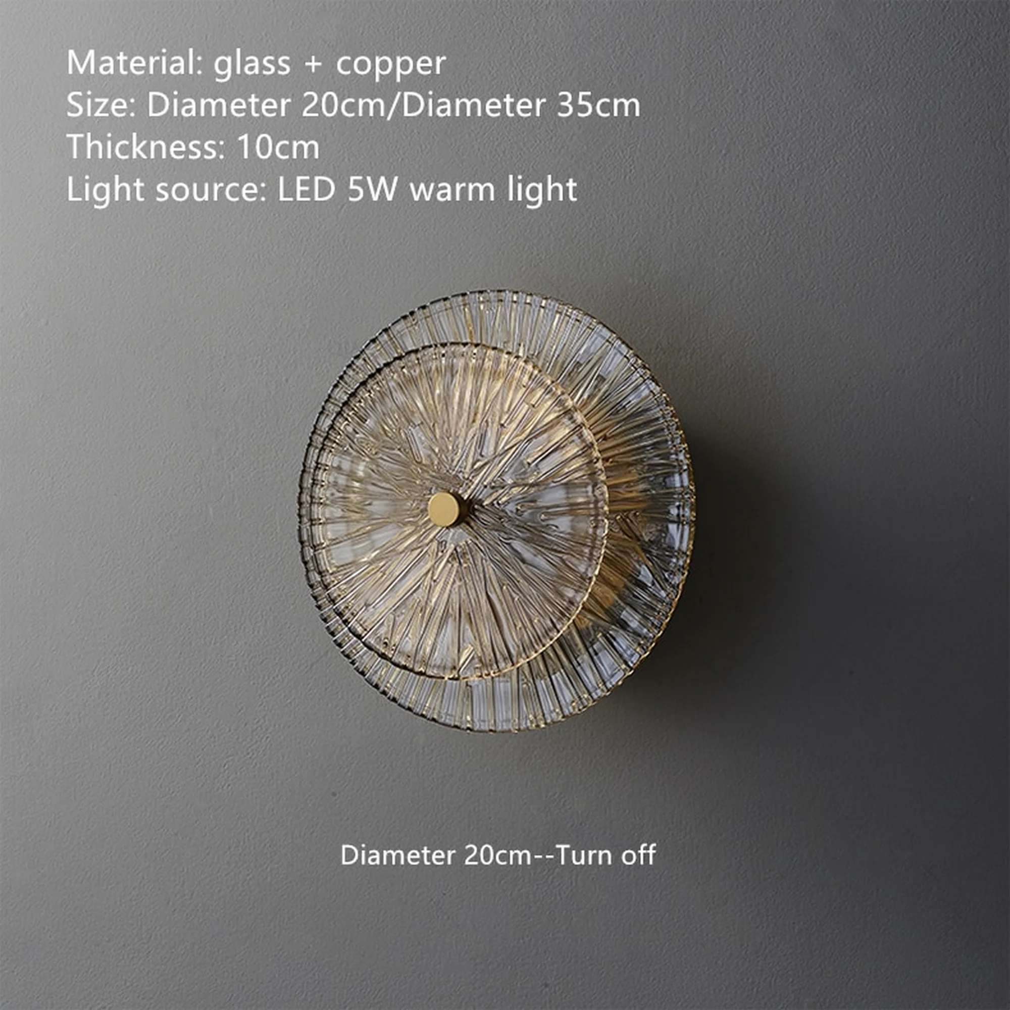 Simple Glass Art LED Wall Lamp - Image 7
