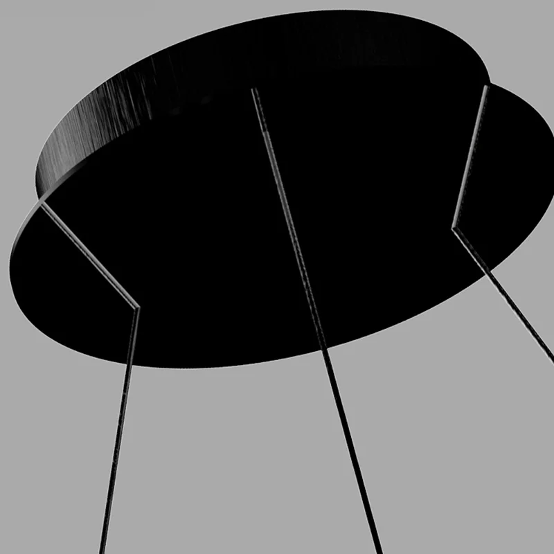 Modern Black Rings Chandelier - Image 3