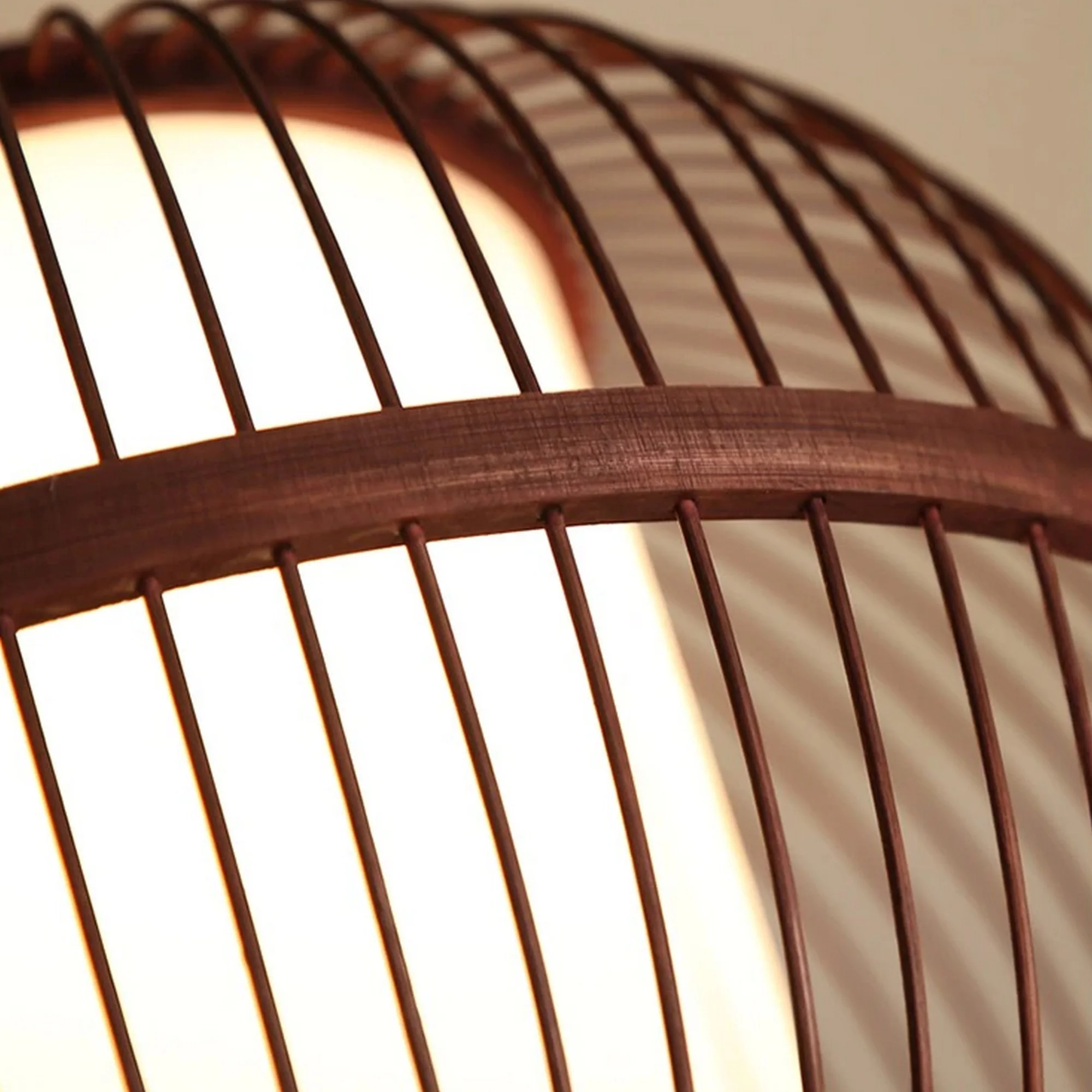 Round Bamboo Pendant Light - Image 11