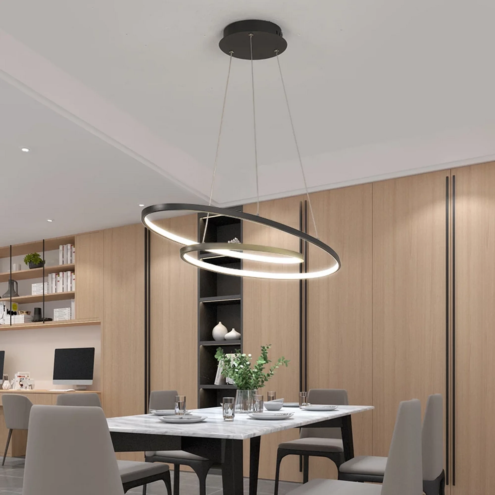 Minimalist Design Hanging Ring Chandelier - Image 1
