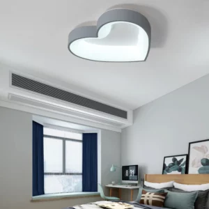 Gray Heart Shape LED Ceiling Light