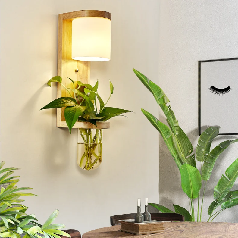 Transparent Glass Plant Pot Wall Lamp - Image 2