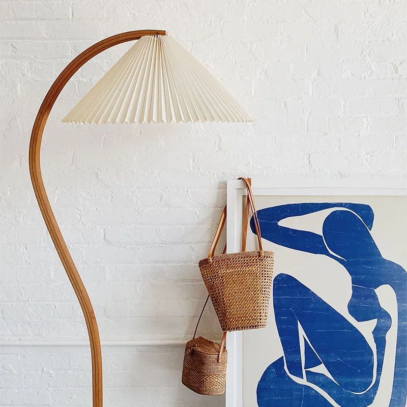 Umbrella Pleated Corner Floor Lamp