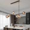 Rustic Glass Art Kitchen Island Chandelier - Thumbnail Image 1
