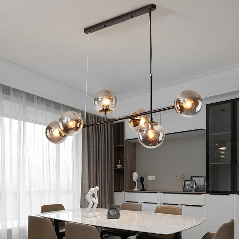 Rustic Glass Art Kitchen Island Chandelier - Image 1