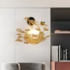 Bird's Nest Glass Egg Design Wall Lamp - Thumbnail Image 2
