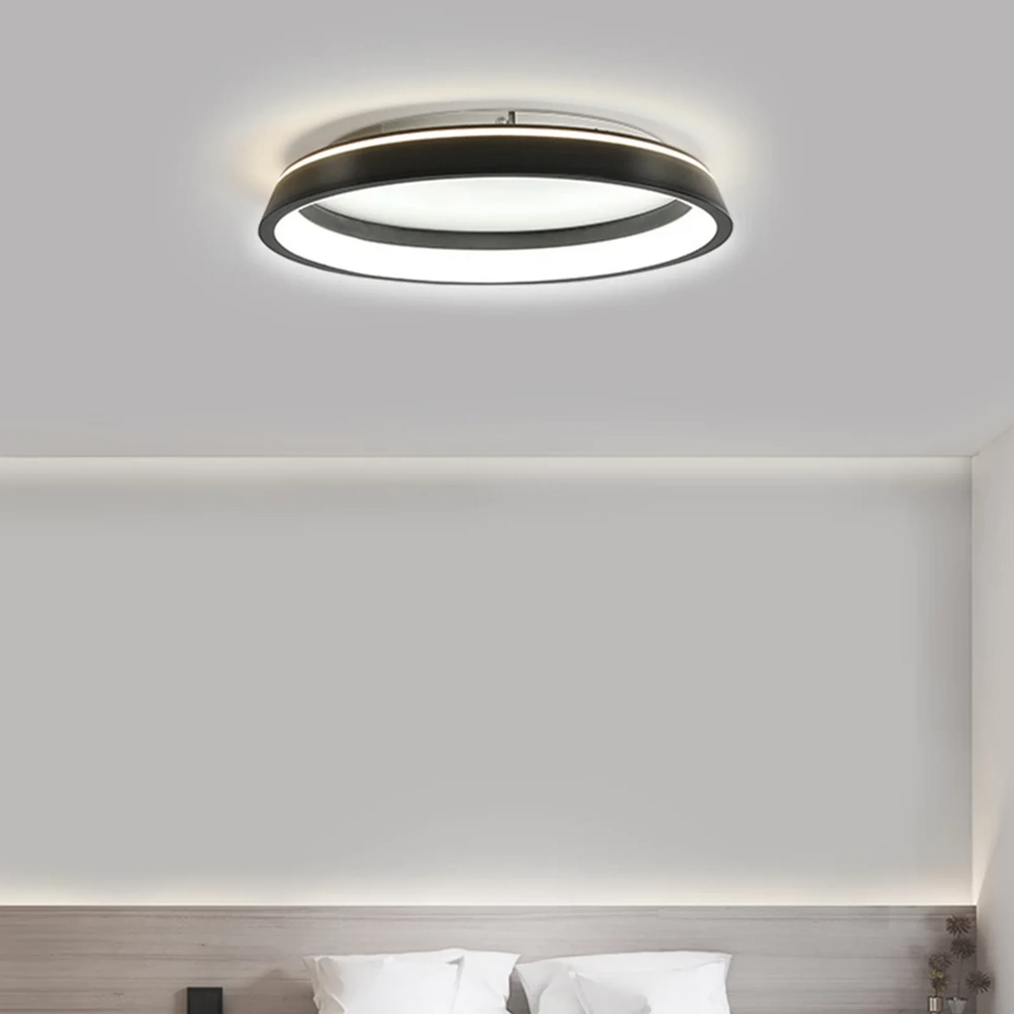 Simple Black White LED Ceiling Light - Image 4