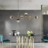 Rustic Glass Art Kitchen Island Chandelier - Thumbnail Image 3