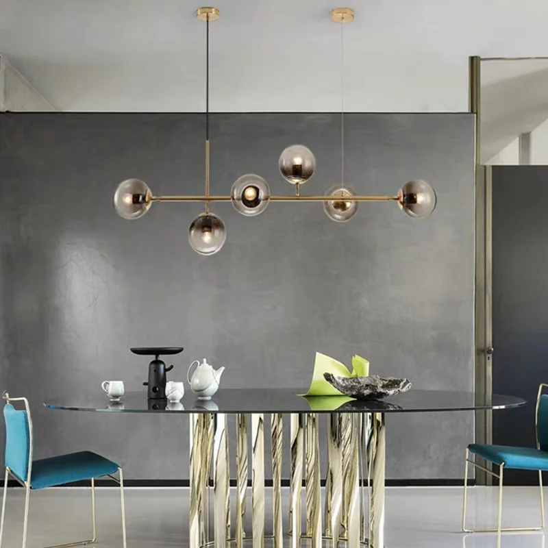 Rustic Glass Art Kitchen Island Chandelier - Image 3