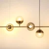 Rustic Glass Art Kitchen Island Chandelier - Thumbnail Image 7
