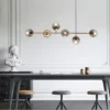 Rustic Glass Art Kitchen Island Chandelier - Thumbnail Image 8