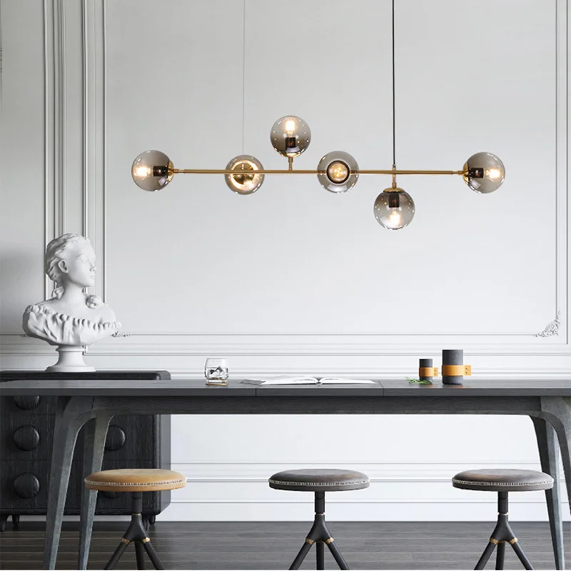 Rustic Glass Art Kitchen Island Chandelier - Image 8