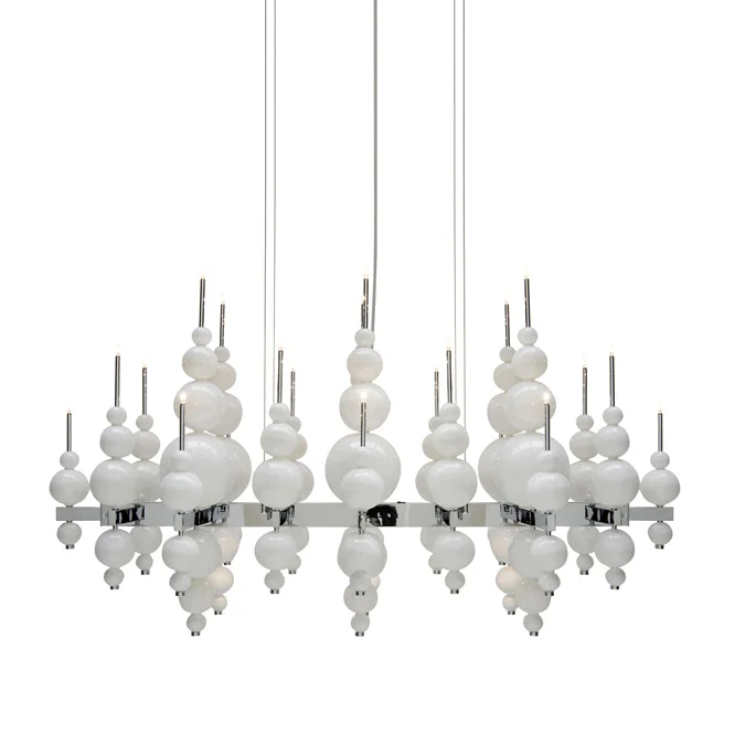 White Black Bubble Design Chandelier - Image 3