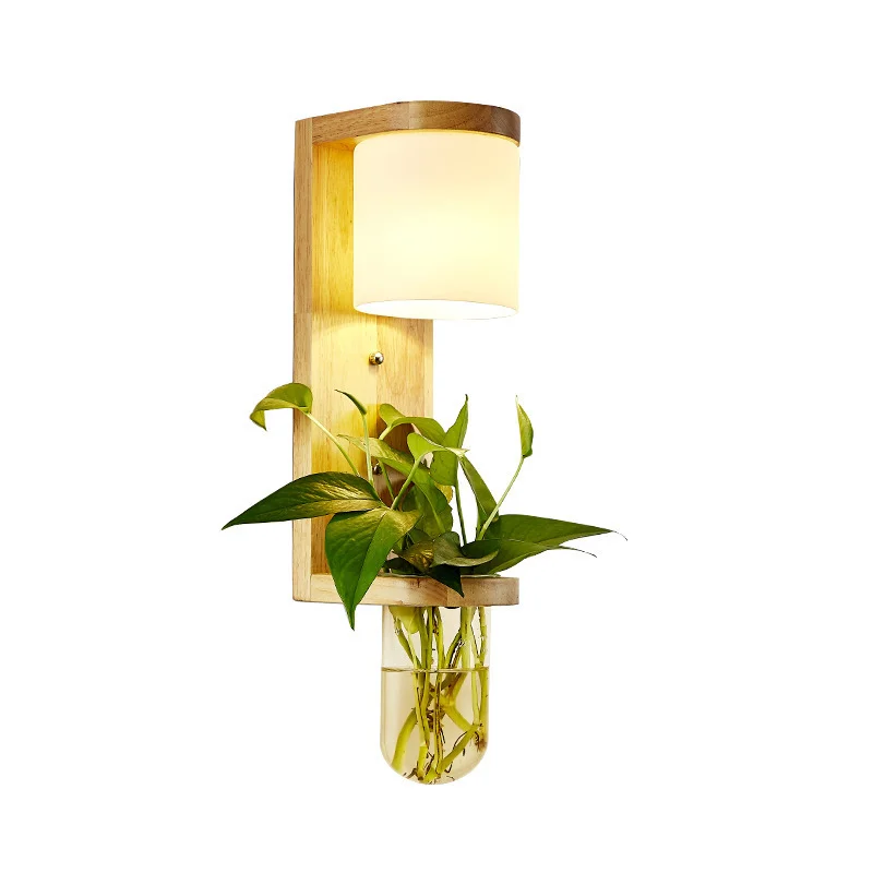 Transparent Glass Plant Pot Wall Lamp - Image 8