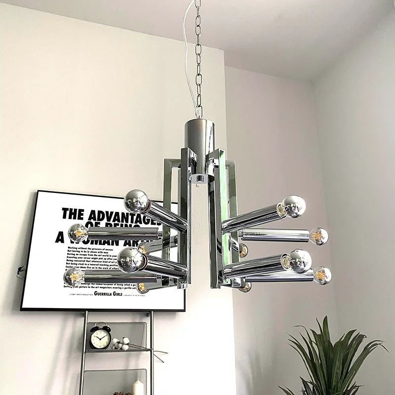 Modern Design Chrome Hanging Light - Image 1
