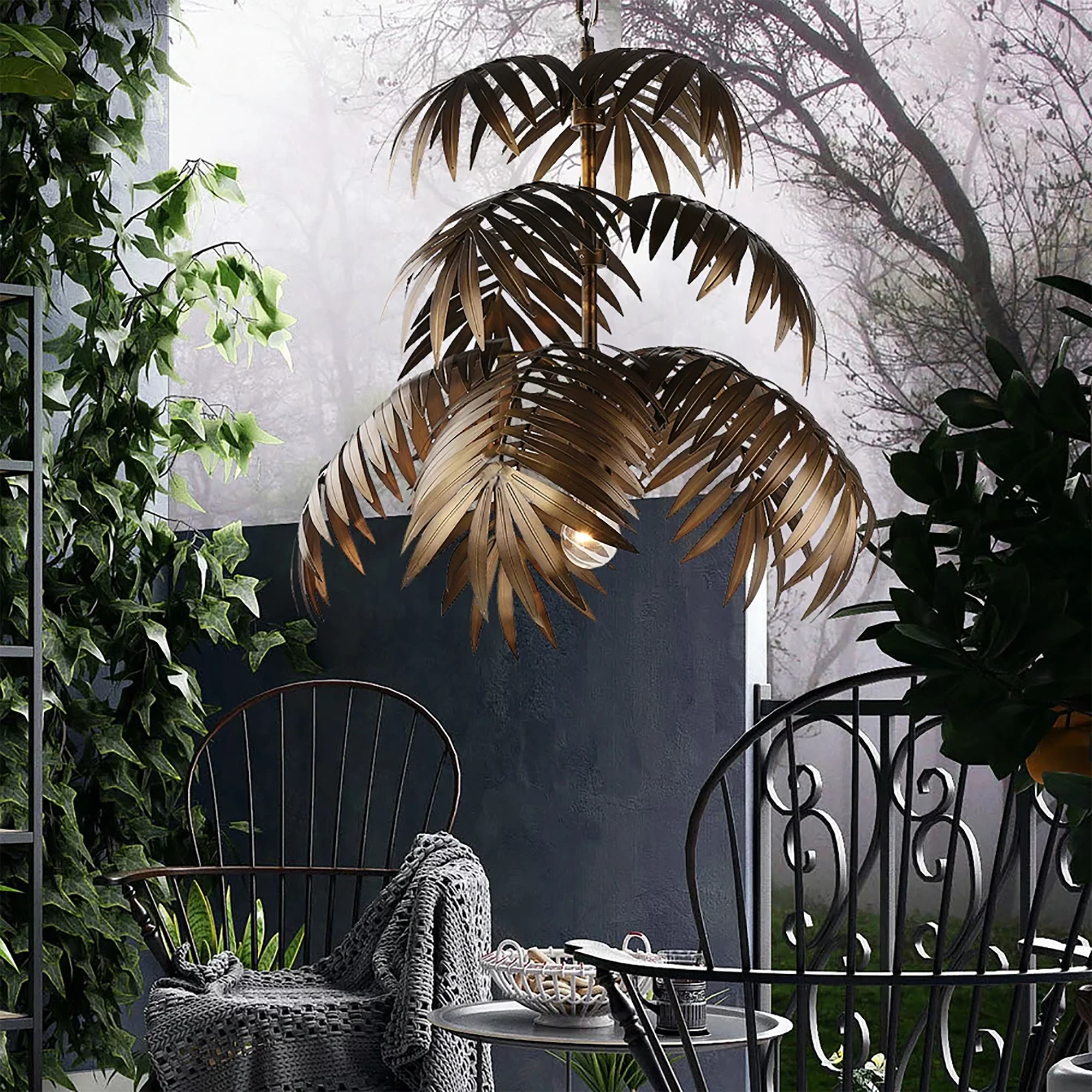 Palm Tree Hanging Lamp - Image 3