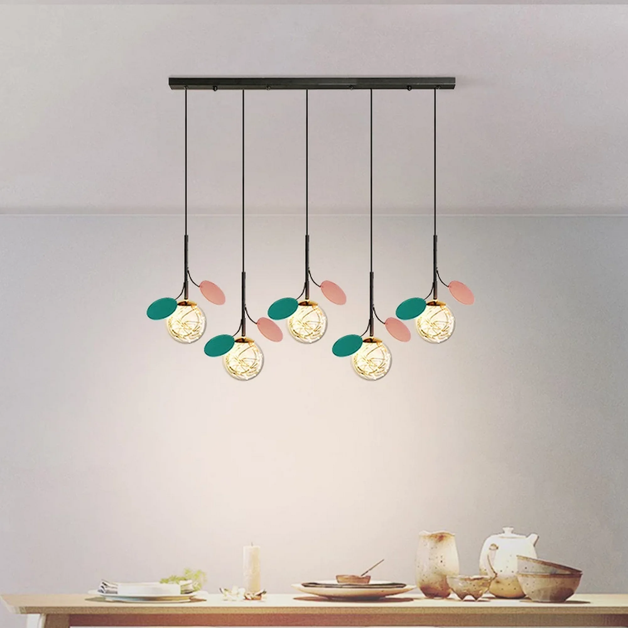 Colorful Gypsophila Bubble Glass Chandelier - Image 3