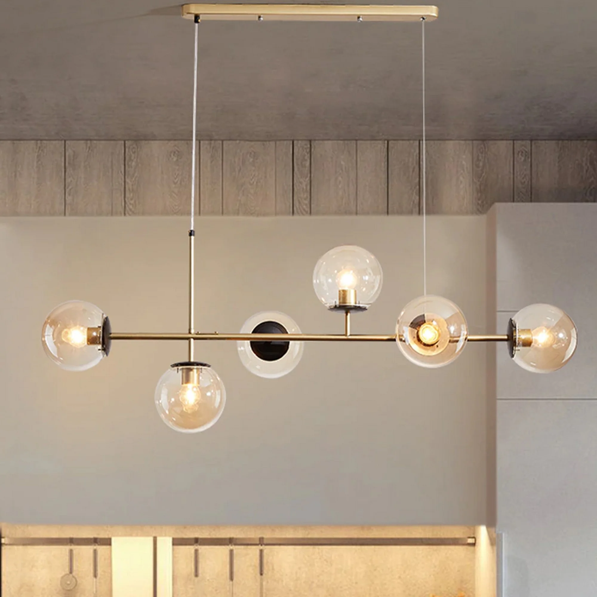 Scandinavian Design Glass Ball Chandelier - Image 3
