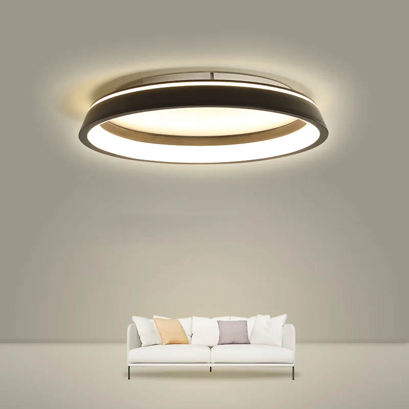 Simple Black White LED Ceiling Light - Image 3