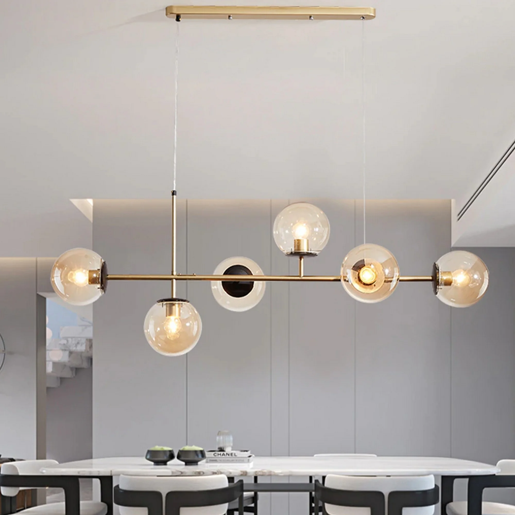 Scandinavian Design Glass Ball Chandelier - Image 4