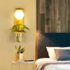 Transparent Glass Plant Pot Wall Lamp - Thumbnail Image 5