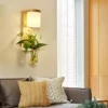 Transparent Glass Plant Pot Wall Lamp - Thumbnail Image 6