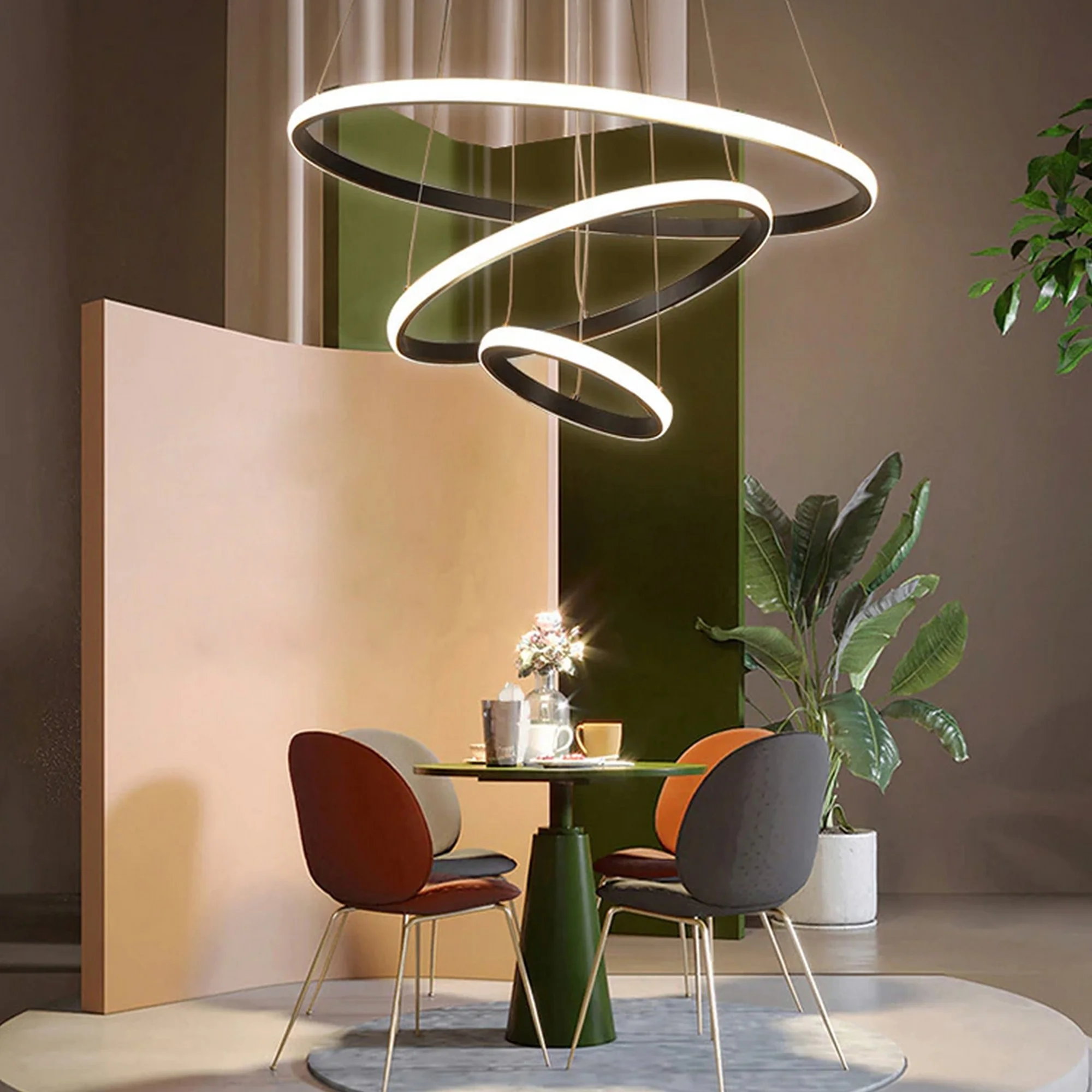 Modern Style Ring Design LED Chandelier - Image 5
