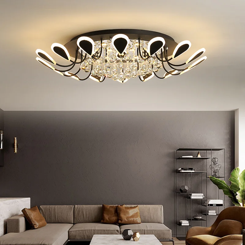Modern Crystal Design LED Ceiling Light - Image 4