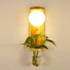Transparent Glass Plant Pot Wall Lamp - Thumbnail Image 7