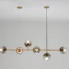 Rustic Glass Art Kitchen Island Chandelier - Thumbnail Image 12