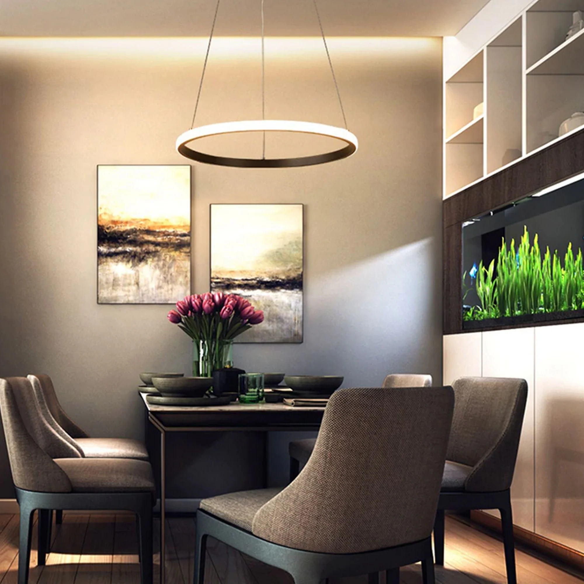 Modern Style Ring Design LED Chandelier - Image 7