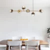 Rustic Glass Art Kitchen Island Chandelier - Thumbnail Image 4