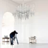 White Black Bubble Design Chandelier - Thumbnail Image 2