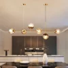 Rustic Glass Art Kitchen Island Chandelier - Thumbnail Image 9