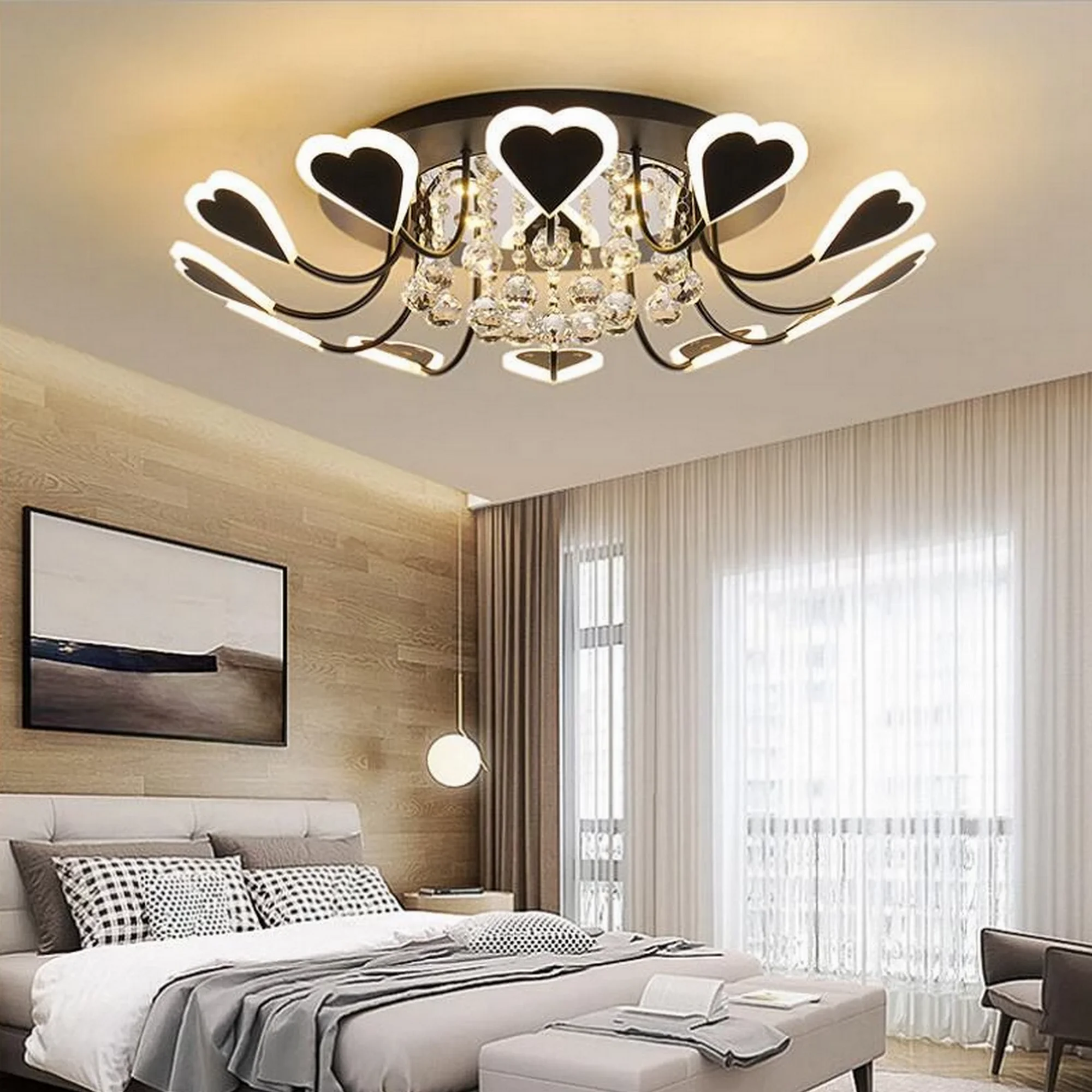 Modern Crystal Design LED Ceiling Light - Image 7