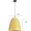Bamboo Lantern Design Pendant Lamp - Thumbnail Image 4