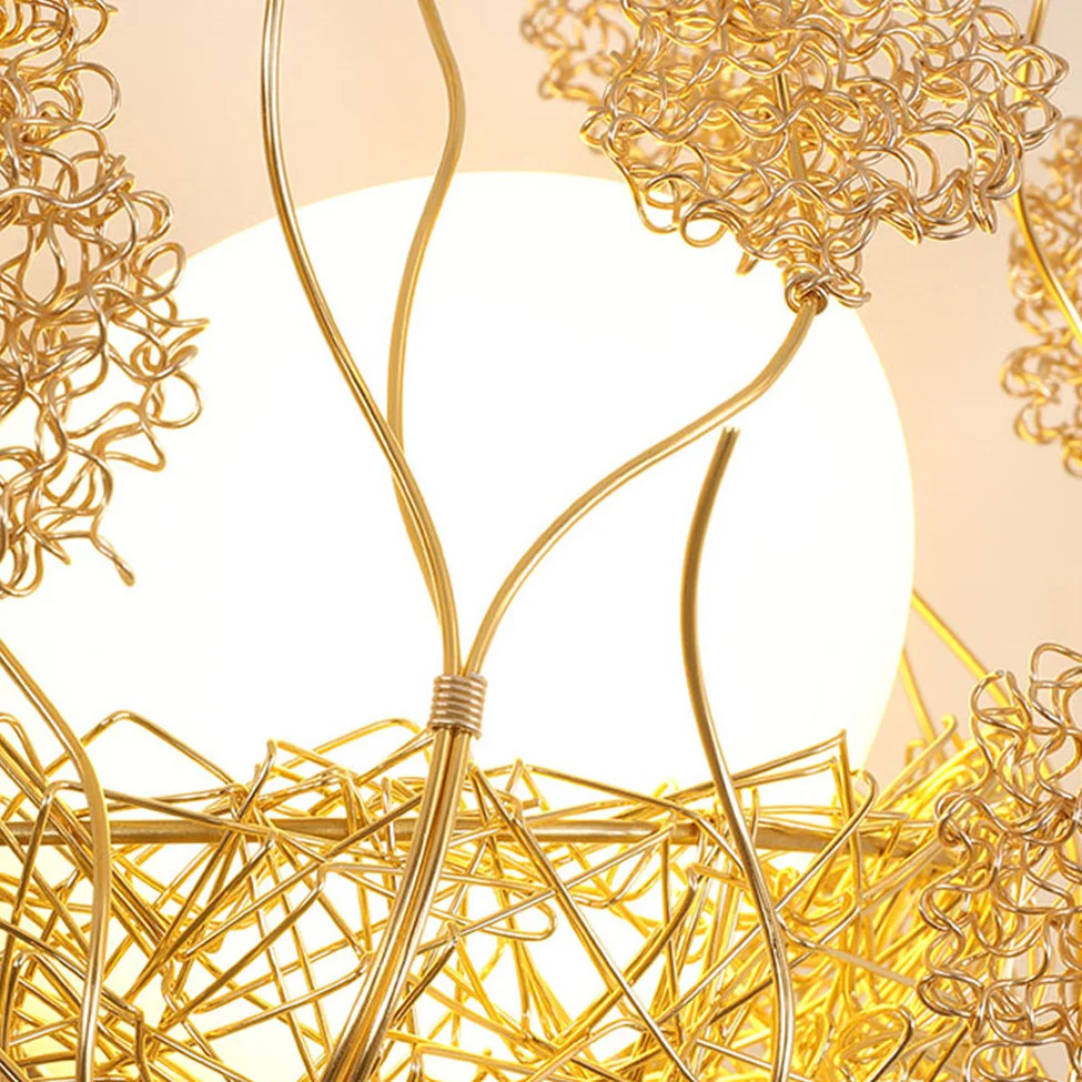 Bird's Nest Glass Egg Design Wall Lamp - Image 13