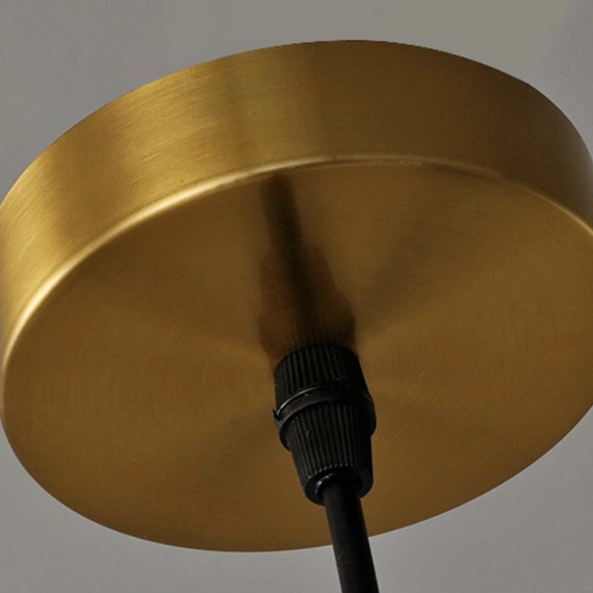 Round Gold Metal Pendant Light - Image 6