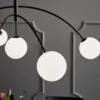 Nordic Style Black Gold Arm Chandelier - Thumbnail Image 8